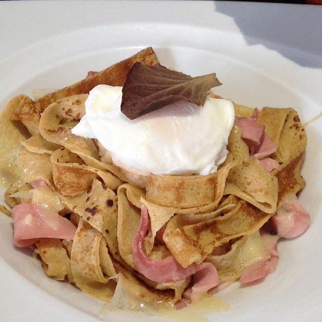 crêpe aux fruits façon tagliatelles