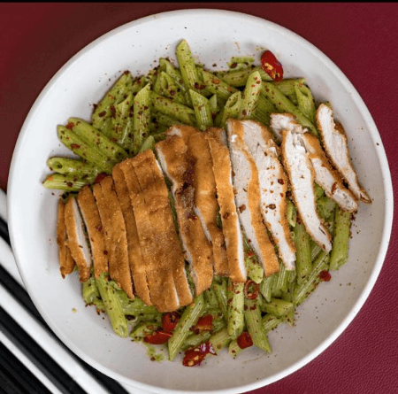 Penne au Poulet Pané