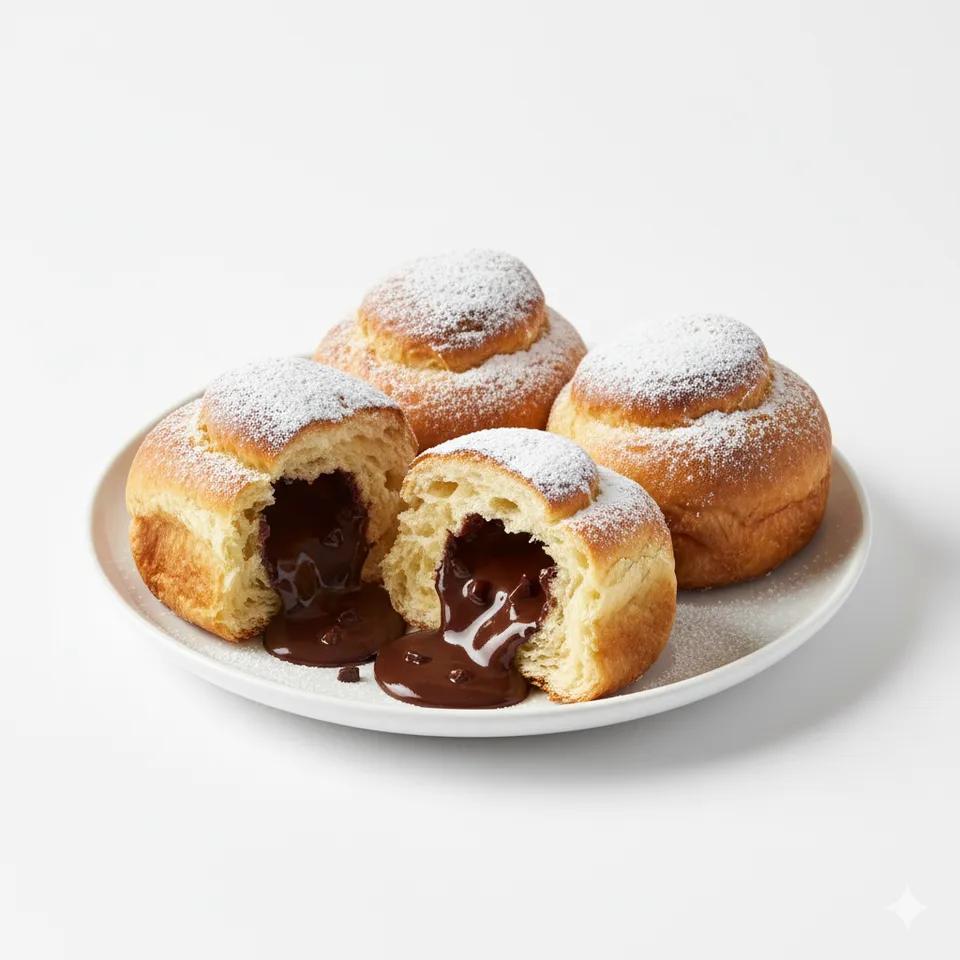 Brioches au Beurre Fourées et au Chocolat