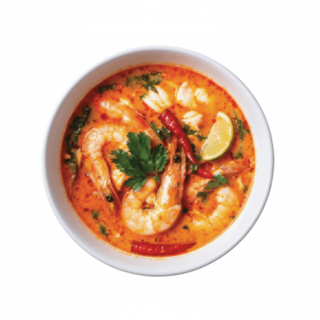 Tom yum crevette