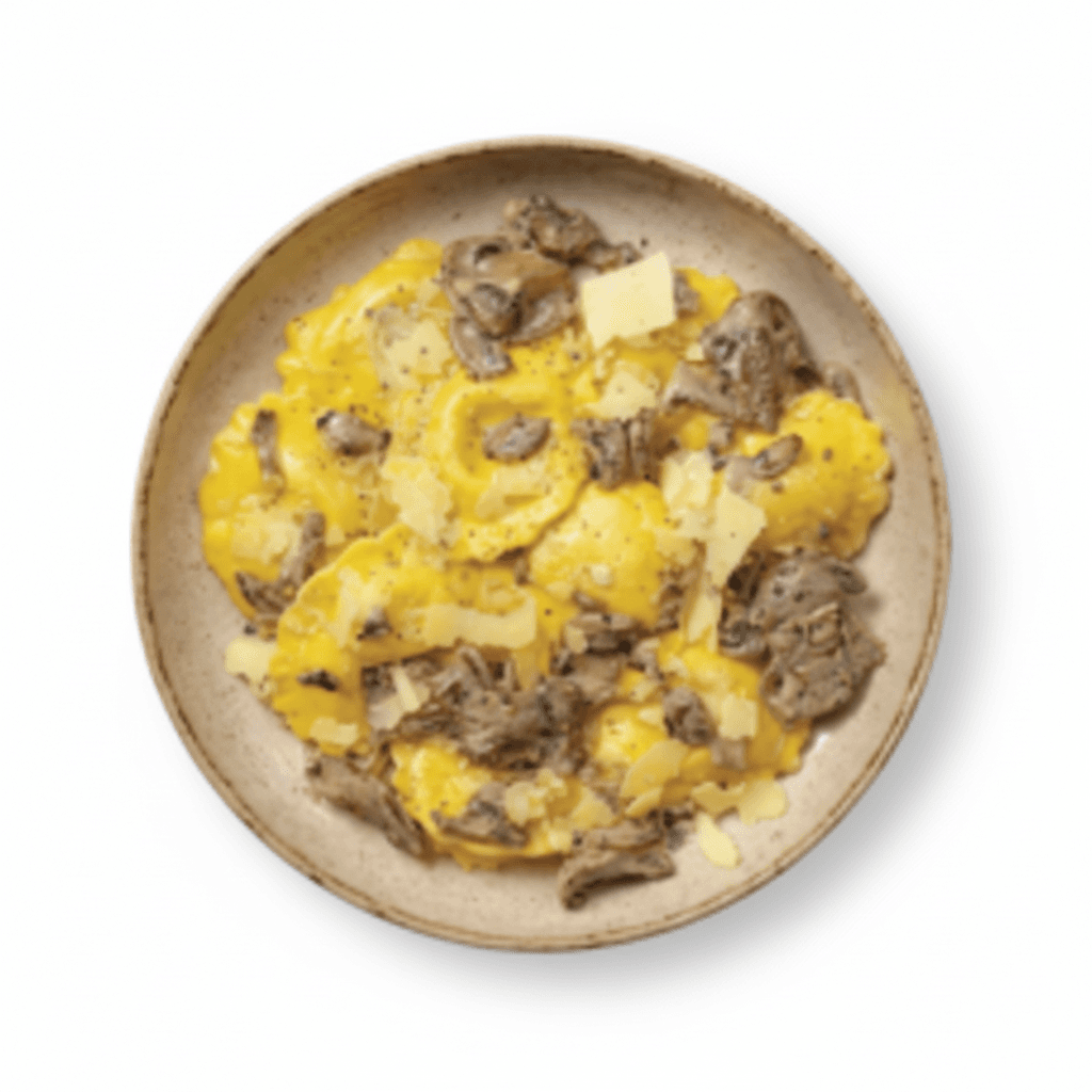 Ravioli poulet champignons