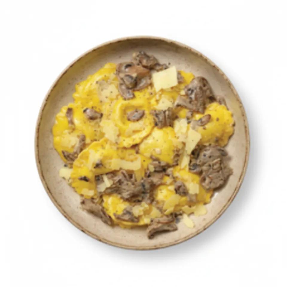 Ravioli poulet champignons