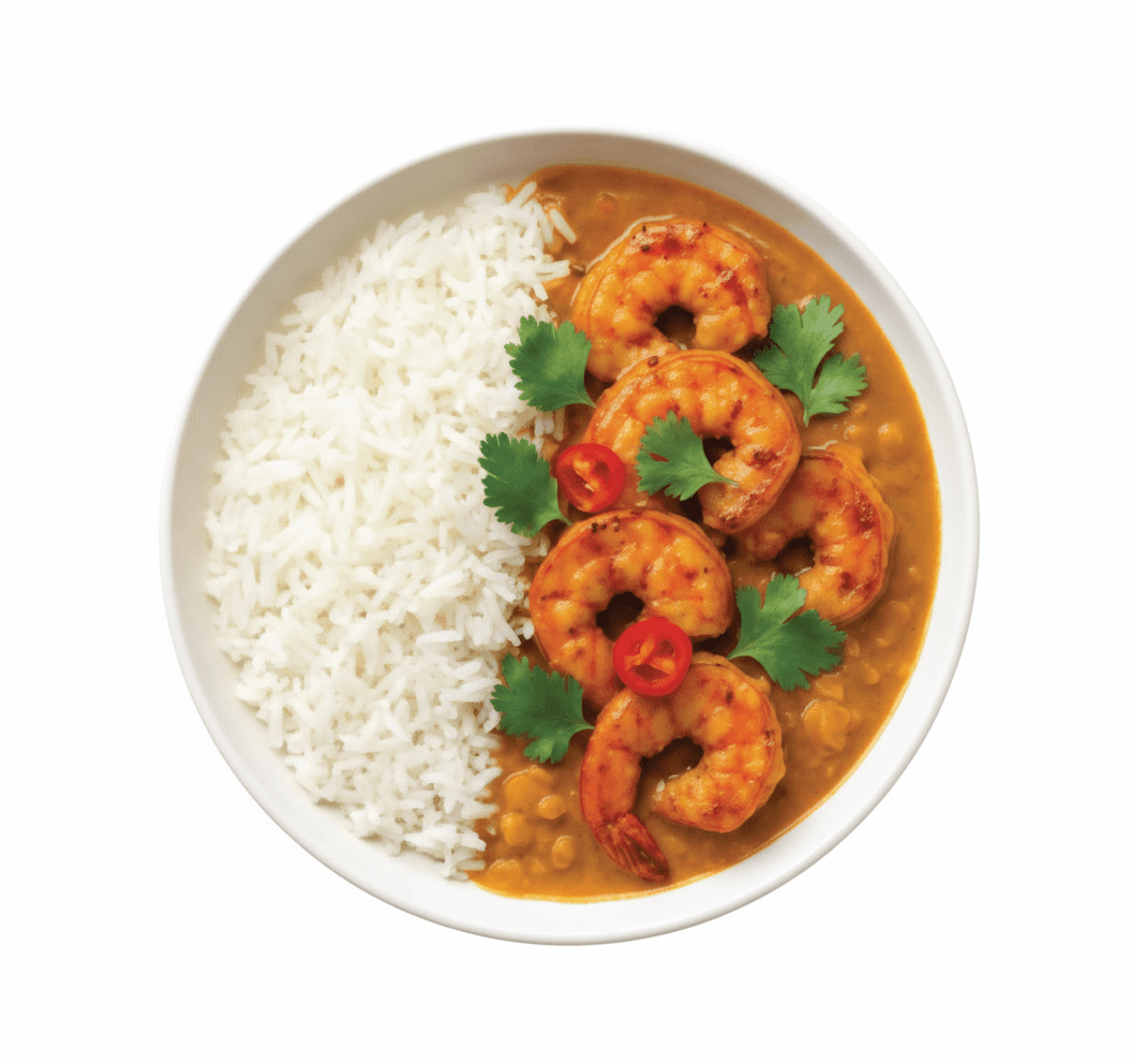 Red curry coco crevette