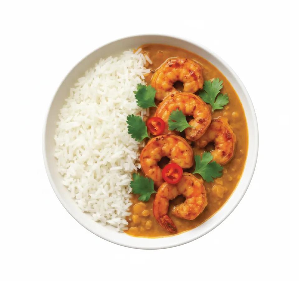 Red curry coco crevette