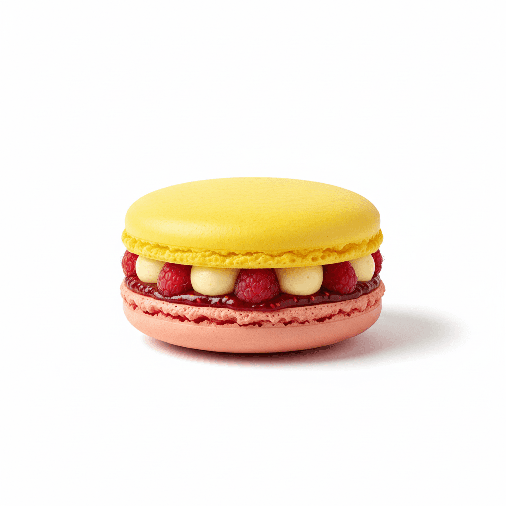 Gros Macaron Citron Framboise