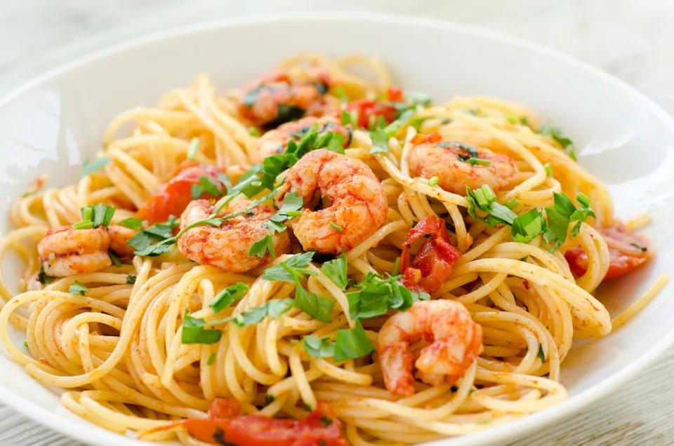 Spaghetti aux Crevettes