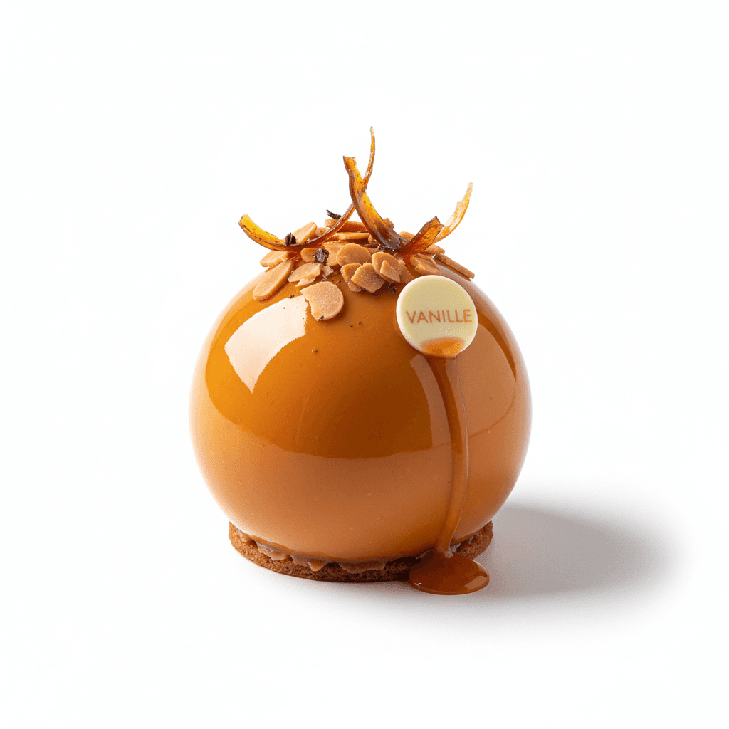 Bombe Amande Vanille Caramel