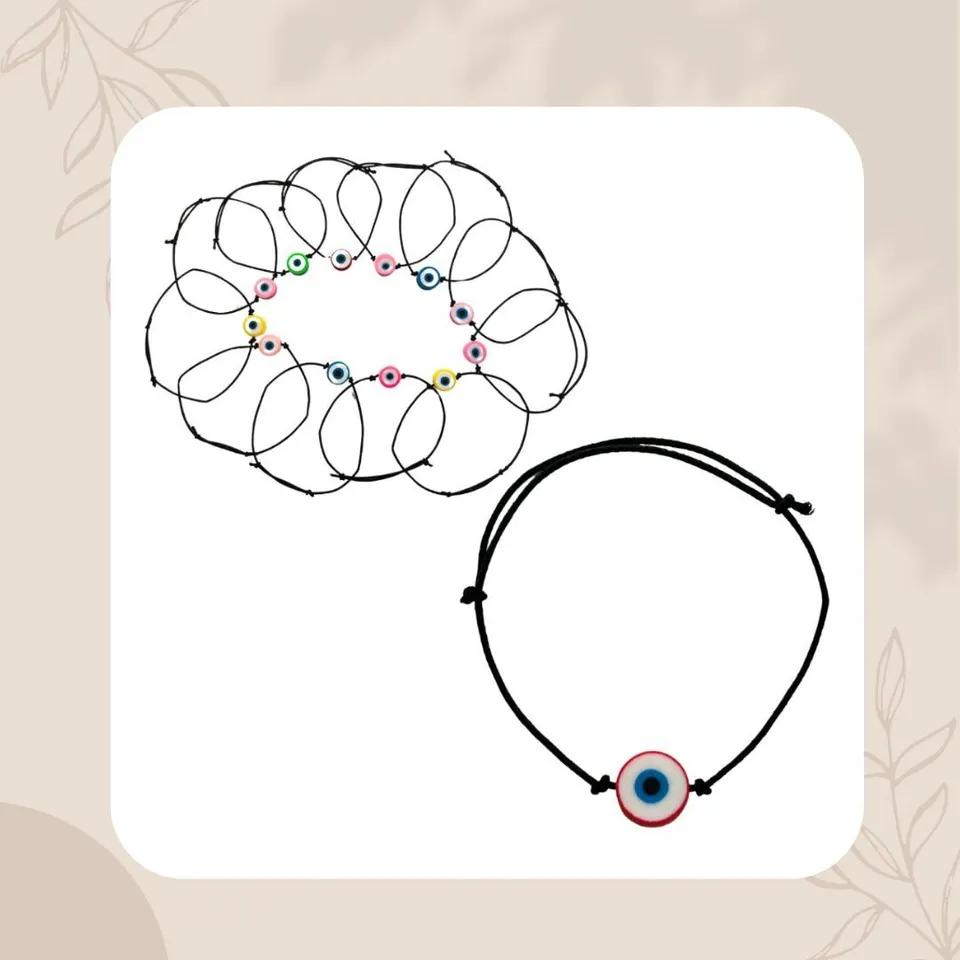 Bracelet fil Oeil multicolore