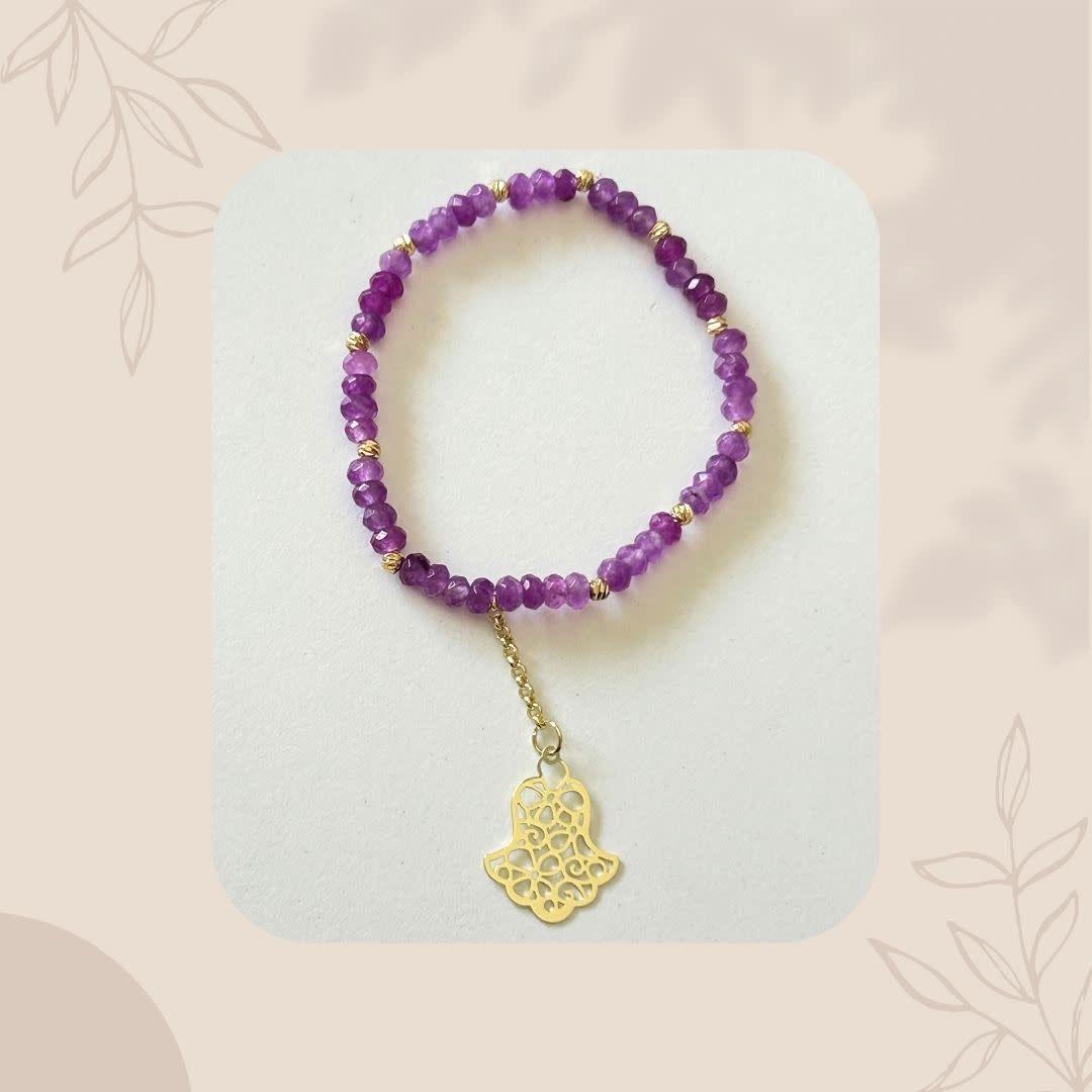 Bracelet Perle Mauve