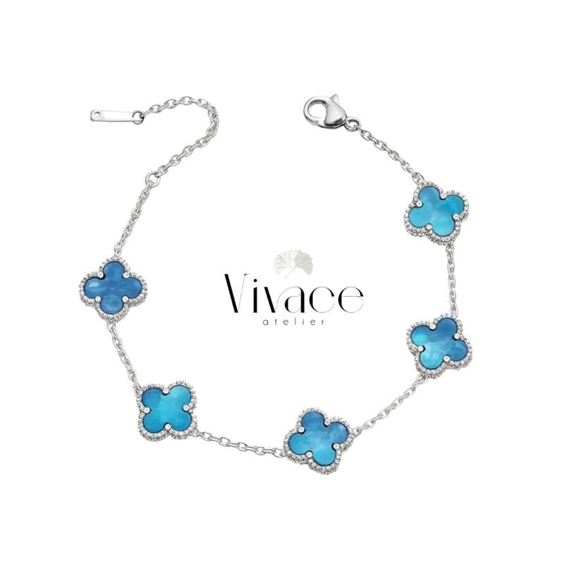 Gourmette Vivace Van Cleef Bleu