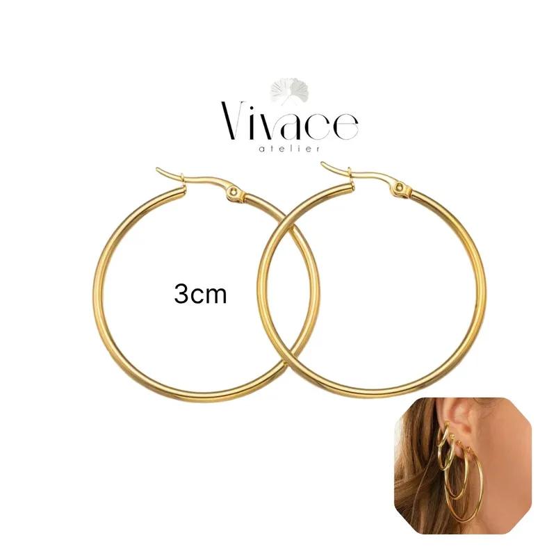 Boucles d’oreilles Vivace Cercle d’Or 3cm
