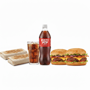 2 Tacos + 2 Burgers + Boissons 1L