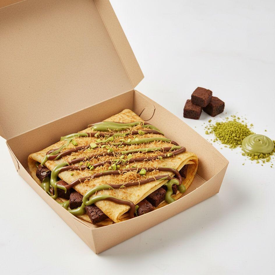 Crêpe Brownie Kunafa Pistache Nutella