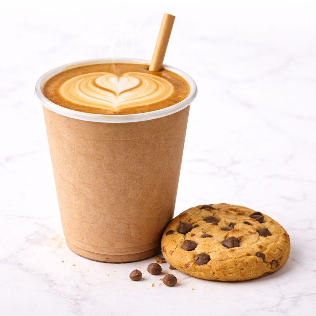 Hot Latte + Cookies Obled