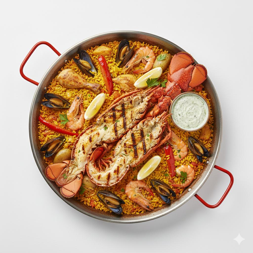 Paella Royale avec demi Langouste 2 Pers