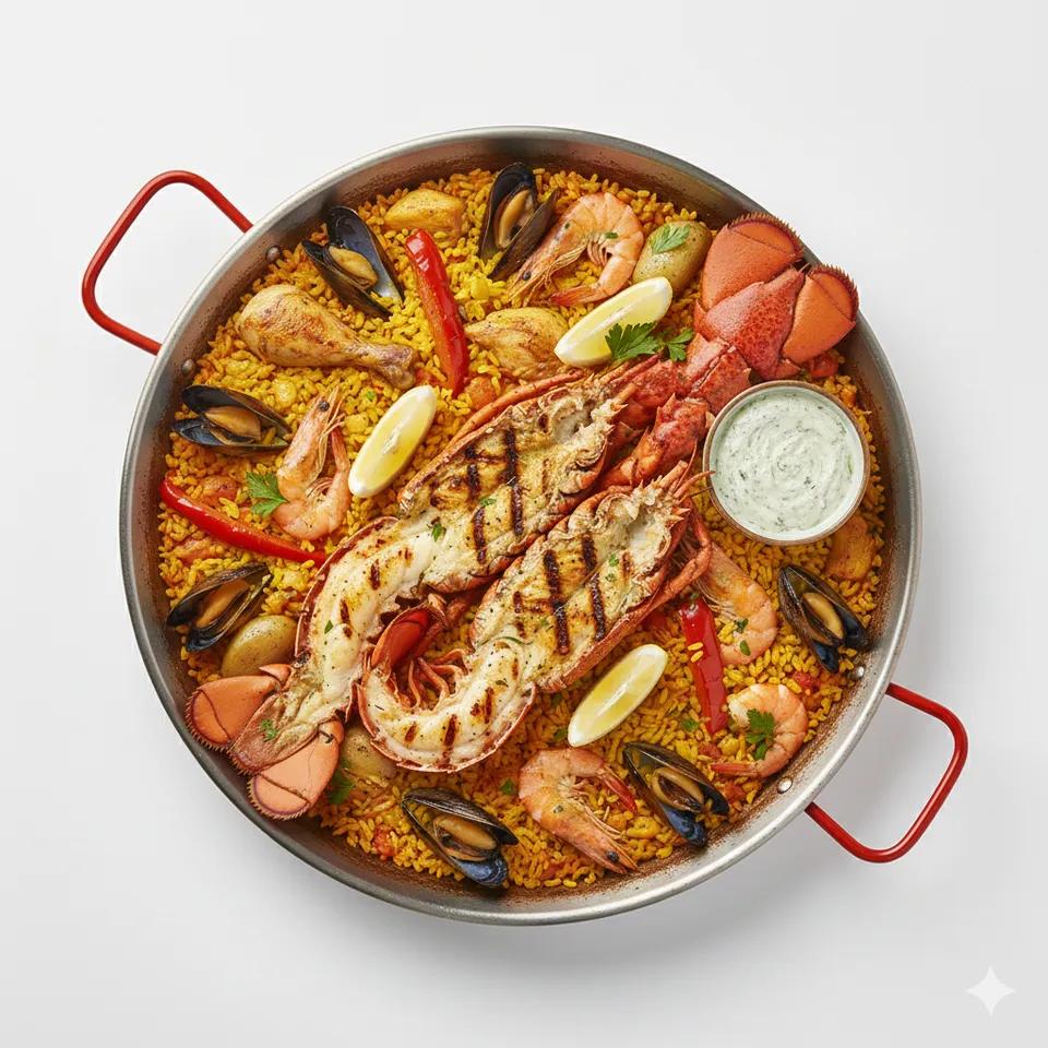 Paella Royale avec demi Langouste 2 Pers