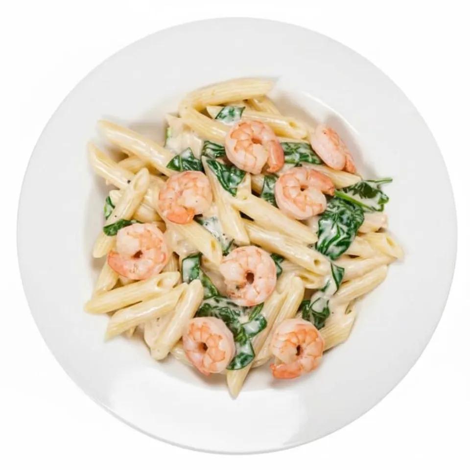 penne crevette (sauce blanche)