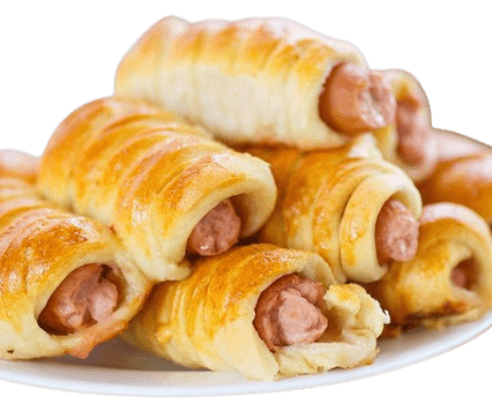 Feuilletée Hot Dog Simple et Pané 10 Pièces