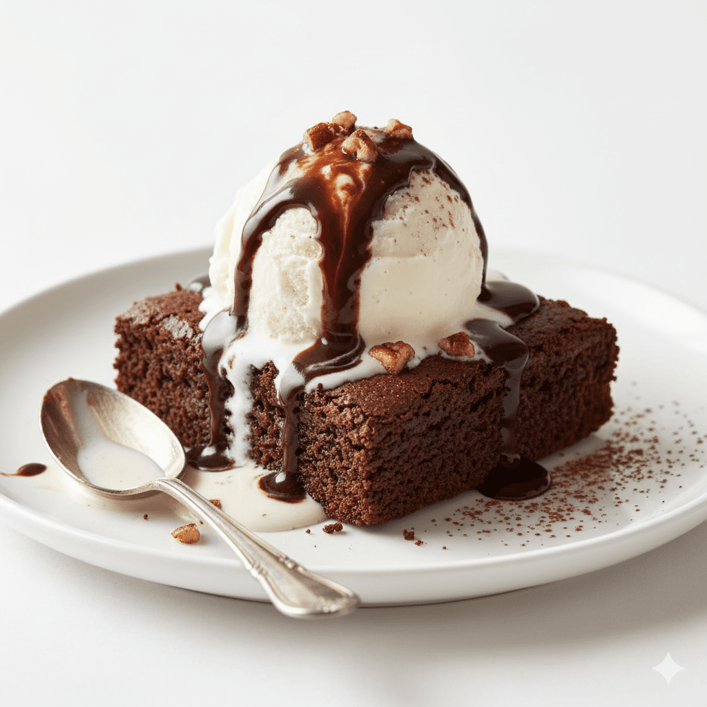 Brownie avec Boule de glace