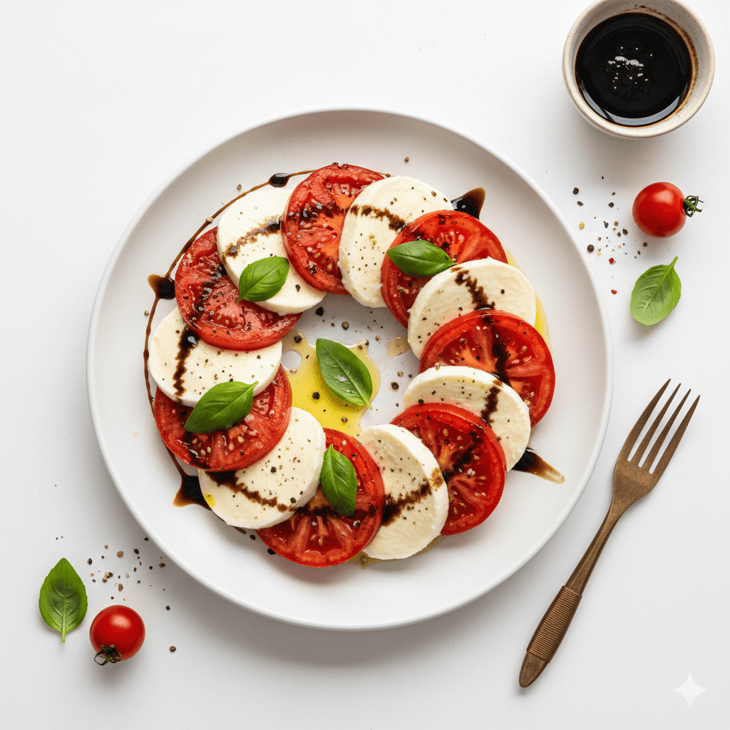 Caprese tomates grillées & mozzarella