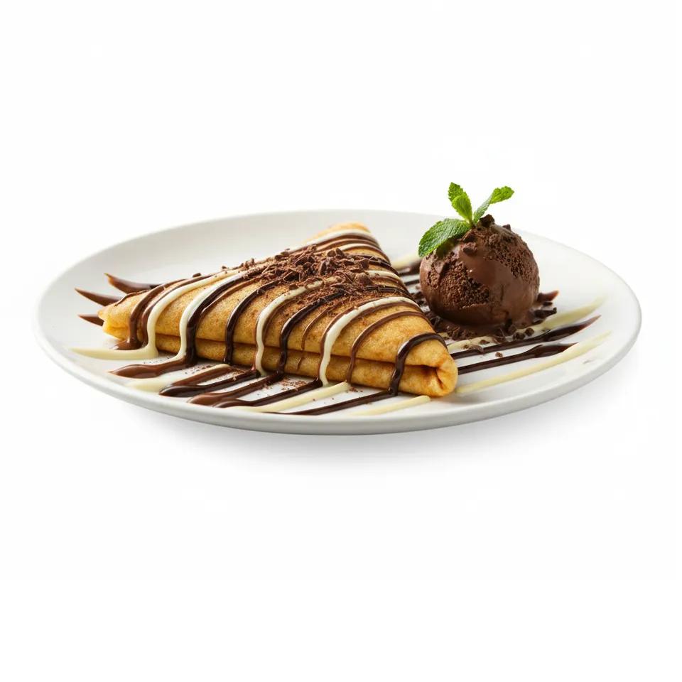 Crêpe aux fruits & glace