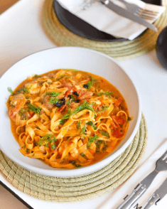 Tagliatelle aux crevettes