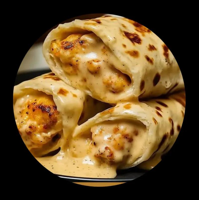 Crêpe poulet champignons sauce béchamel