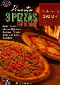 3 Pizzas Feu De Boix Seulement à 192 Dh