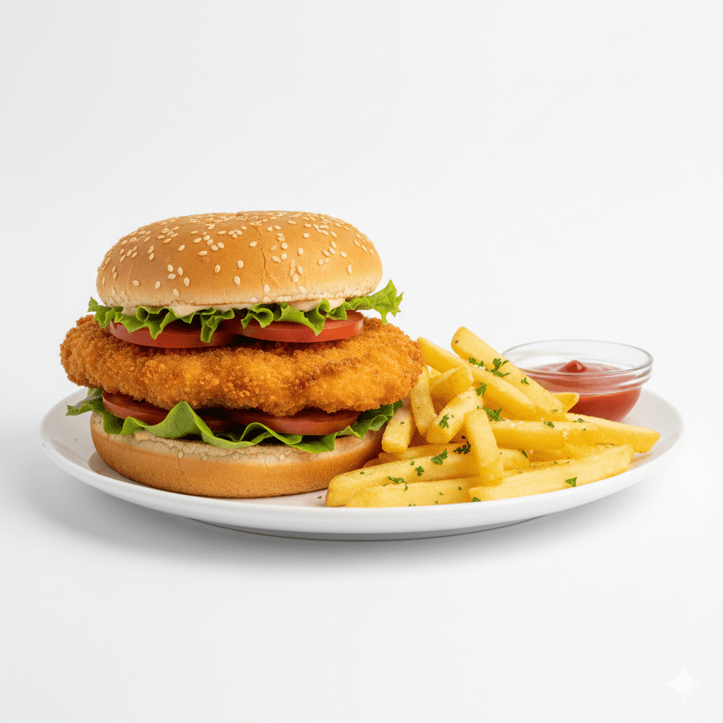 Burger Poulet Pané+Frites