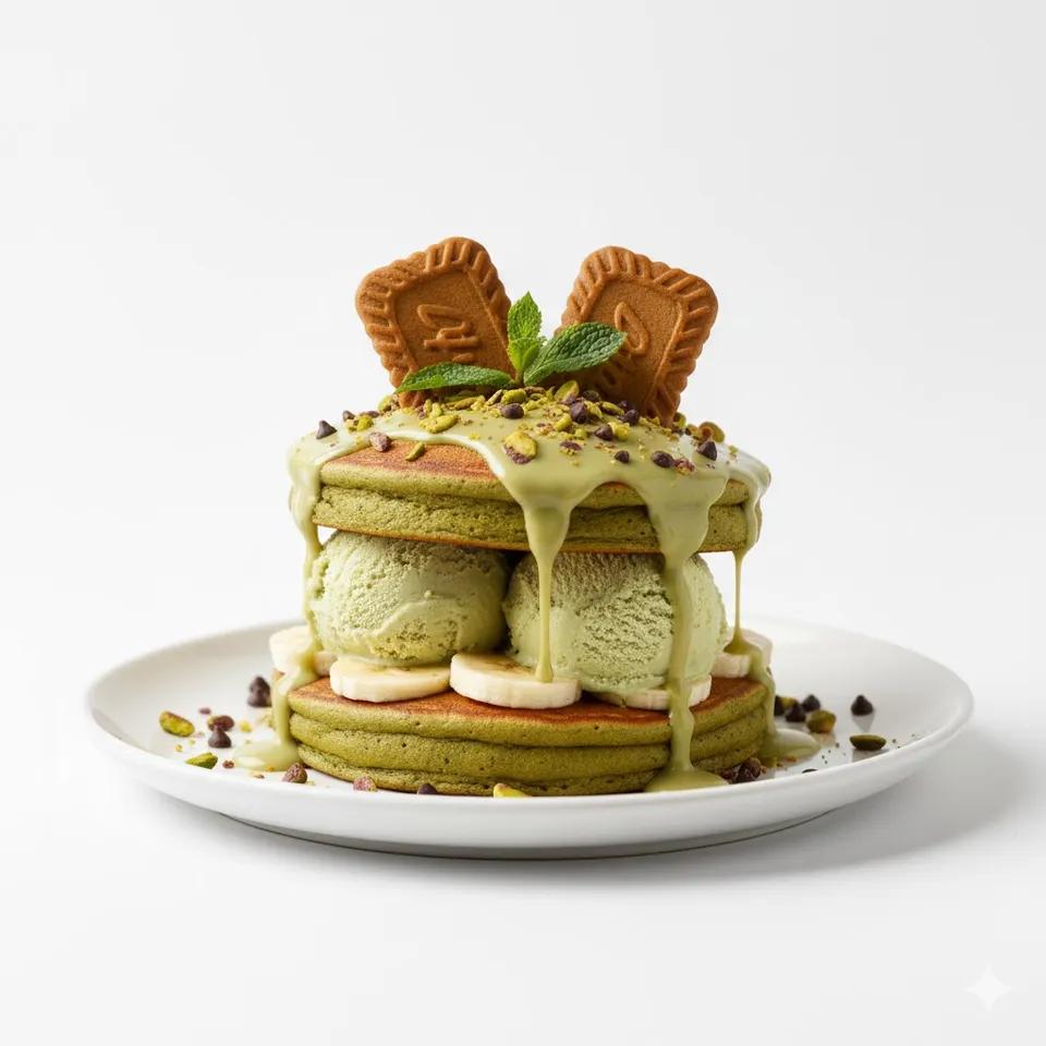 Pancake Burger Pistache
