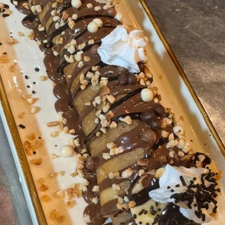 Crêpes chocolat sucette banane