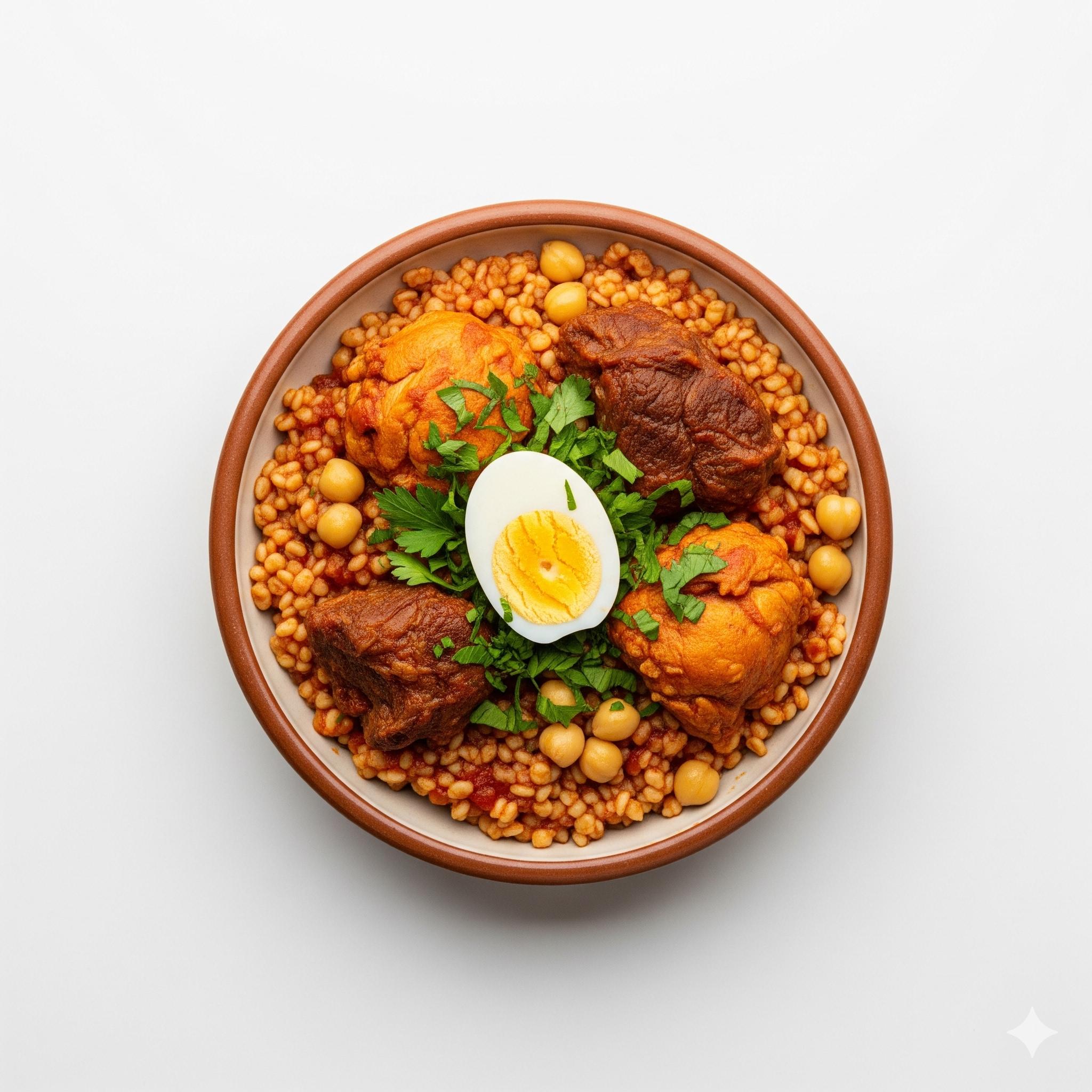 Plat Tlitli à l’œuf