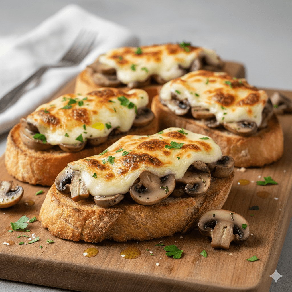 Bruschetta Champignon Mozza Gratiné