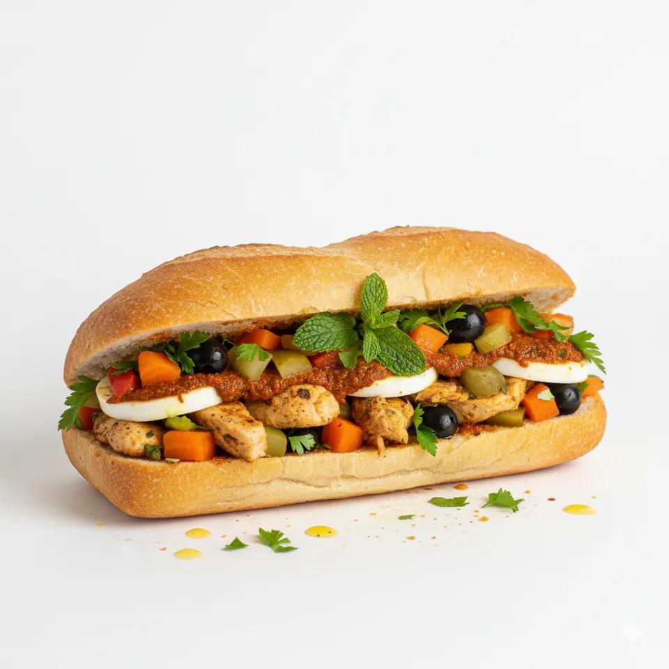 Sandwiche Mariné Mexicaine