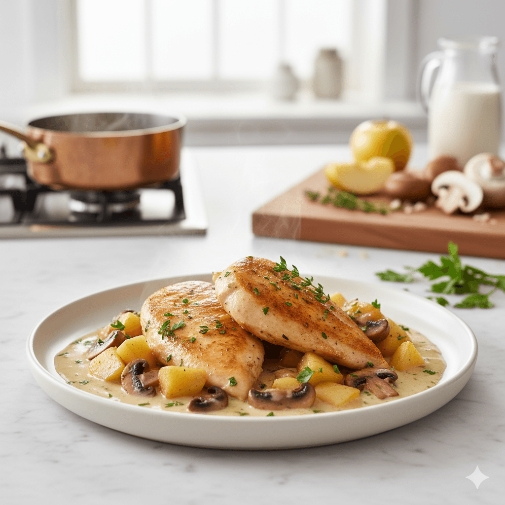 Filet De Poulet À La Normande