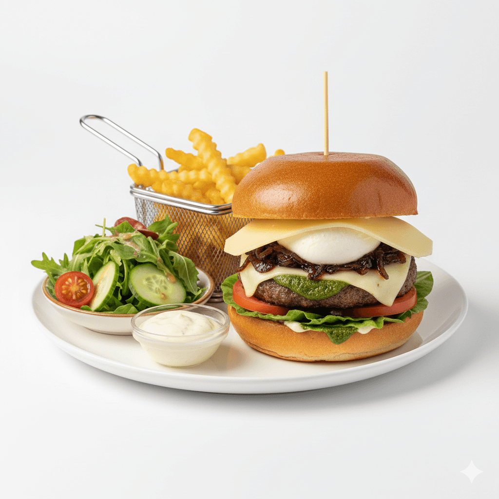 Burger burrata