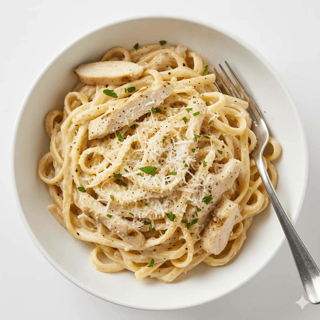 Pâtes Poulet et Fromage