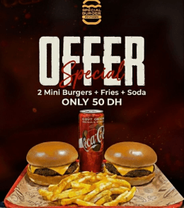 2 Mini Burgers + Fries + Soda