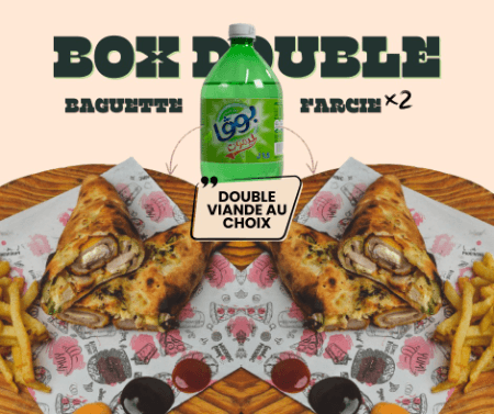 Box Double Baguette Farcie