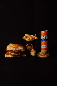 Menu Double Fried Chicken Burger