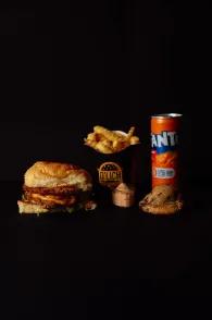 Menu Double Fried Chicken Burger