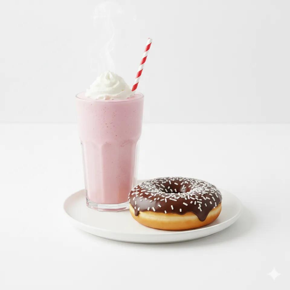 Milkshake + 1 donut