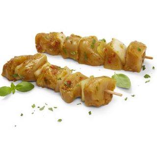 Brochettes de poulet ou légumes sauce barbecue 250g