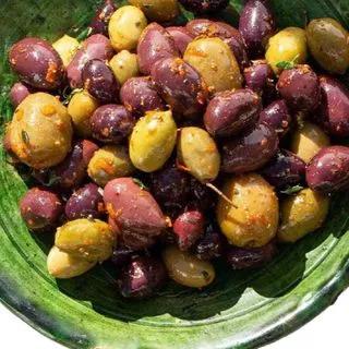 Olives Arbequina-Manzanilla marinées /100g