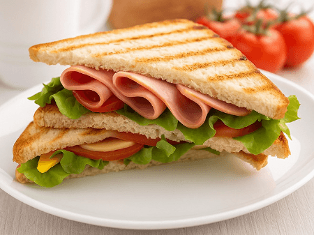 Ham Cheese & Pickles Panini