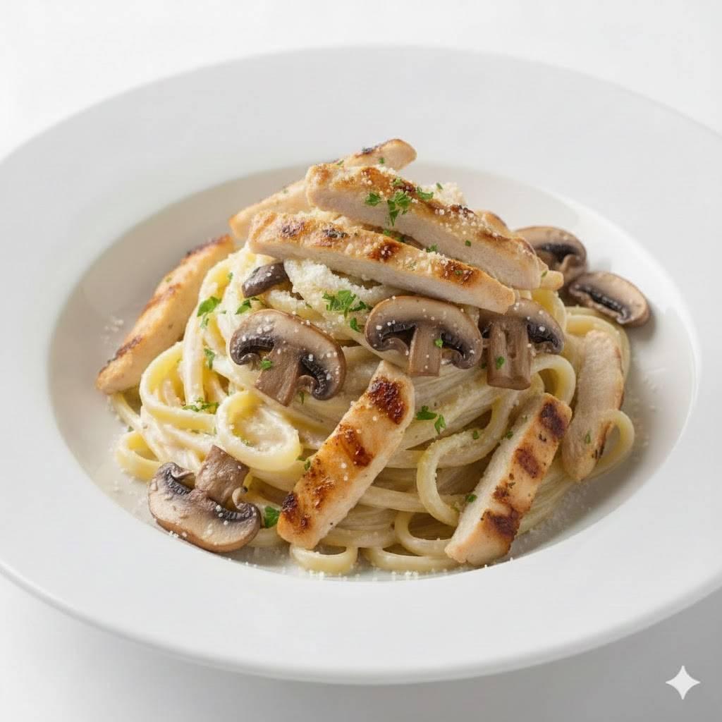 Fettuccine Alfredo Polli Fungo