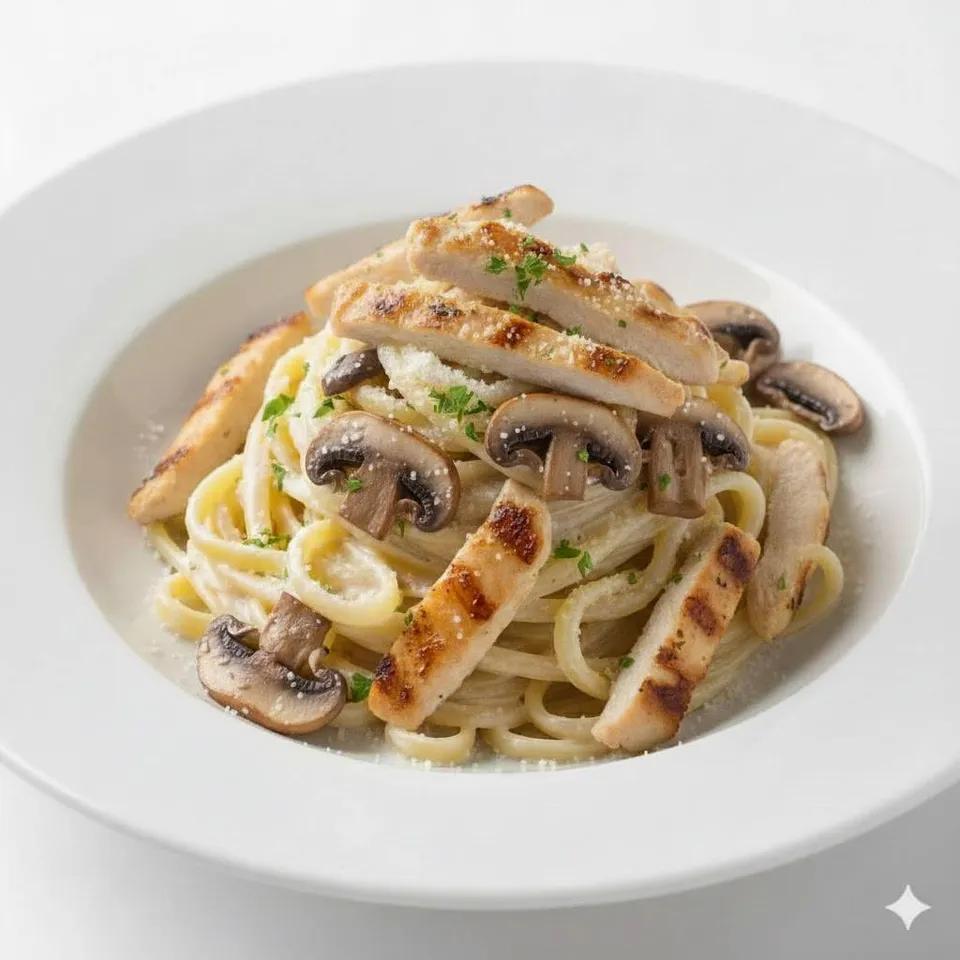Fettuccine Alfredo Polli Fungo