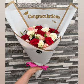 Bouquet Glamour « congratulations » 18 fleurs