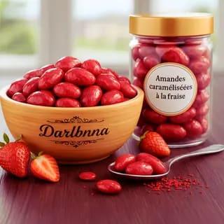 Amandes  caramélisées à la fraise 250g