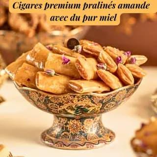 Cigares premium pralinés amande : 500 g  : 100% miel pur